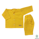 Cotton Baby Clothing Set In Yellow