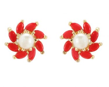 Indian Bollywood Designer CZ Stud Earrings Jewelry for Women