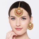 Indian Bollywood Crystal Maang Tikka Earrings Jewelry Set