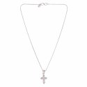 Indian CZ Cross Pendant Chain Necklace CZ Jewelry for Women Men