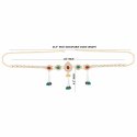 Indian Bollywood Crystal Kundan Pearl Belly Chain Body Jewelry