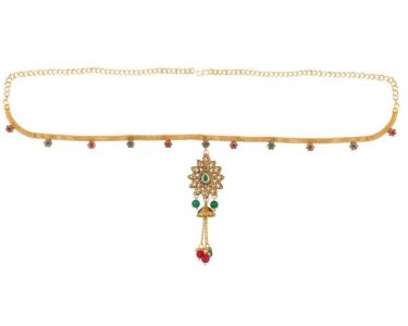 Indian Bollywood Crystal Kundan Belly Chain Kamarband Bridal Jewelry