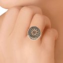 Boho Vintage Indian Oxidized Big Size Adjustable Cocktail Ring Jewelry