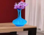 Craftfry Handi Shapeer Flower Glass Vase (22 inch , ocean blue)