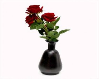 craftfry Flower Glass Vase (7 inch, Black)