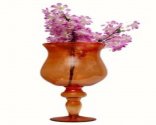 Craftfry Glass Flower Vase With Double Rounded (12 inch, Brown)