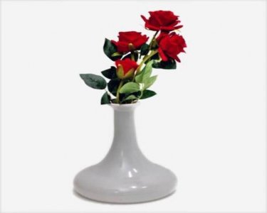 Craftfry Glass Vase (8 inch, White)