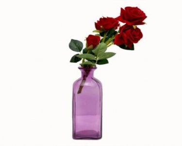 Craftfry Glass Vase (9 inch, Purple)