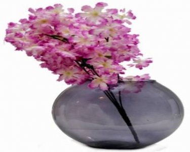 Craftfry Antique Flower Glass Vase (9.44 inch, Black)