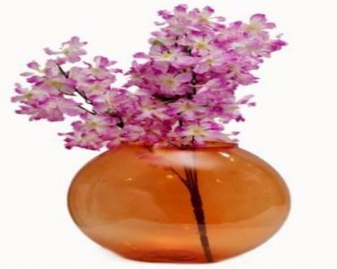 Craftfry European Culture Flower Glass Vase (9.44 inch, Orange)