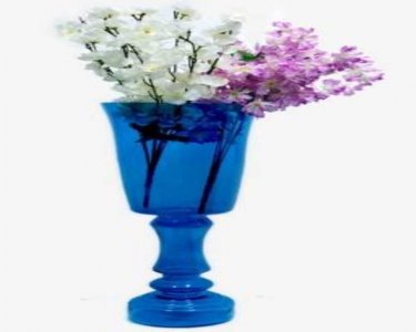 Craftfry Trending Flower Glass Vase (24 inch, Blue)