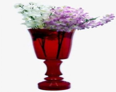 Craftfry Exclusive Flower Glass Vase (24 inch, Red)