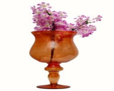 Craftfry Beautiful Flower Glass Vase (19 inch, Orange )