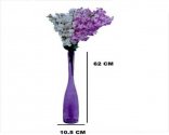 Craftfry Flower Glass Vase (24 inch, Purple)