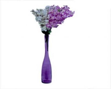 Craftfry Flower Glass Vase (24 inch, Purple)