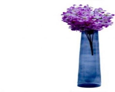 Craftfry Luxury Flower Glass Vase (18 inch, Blue)