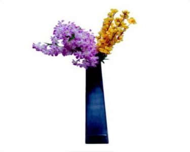 Craftfry Square Taper Shape Flower Glass Vase (20 inch, Multicolor)