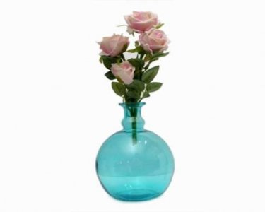 Craftfry Glass Vase (9 inch, Blue)