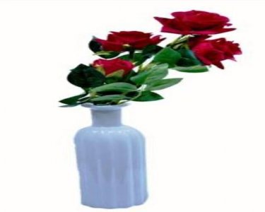 Craftfry Glass Vase (8 inch, White)