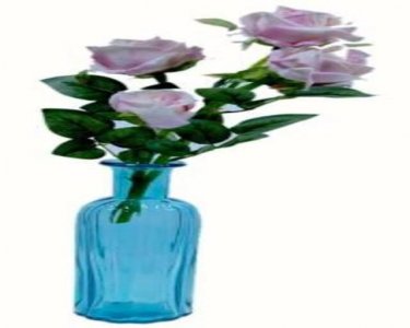 Craftfry Glass Vase (8 inch, Blue)