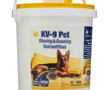 KV-9 Pets Grooming 400 Wipes Bucket