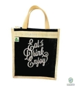 Jute Bag, with white tape handle, color print on single side.