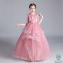 Girls Party Dress Fluffy Birthday Gown Customized Color Sample