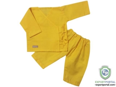 Yellow baby cotton clothing set